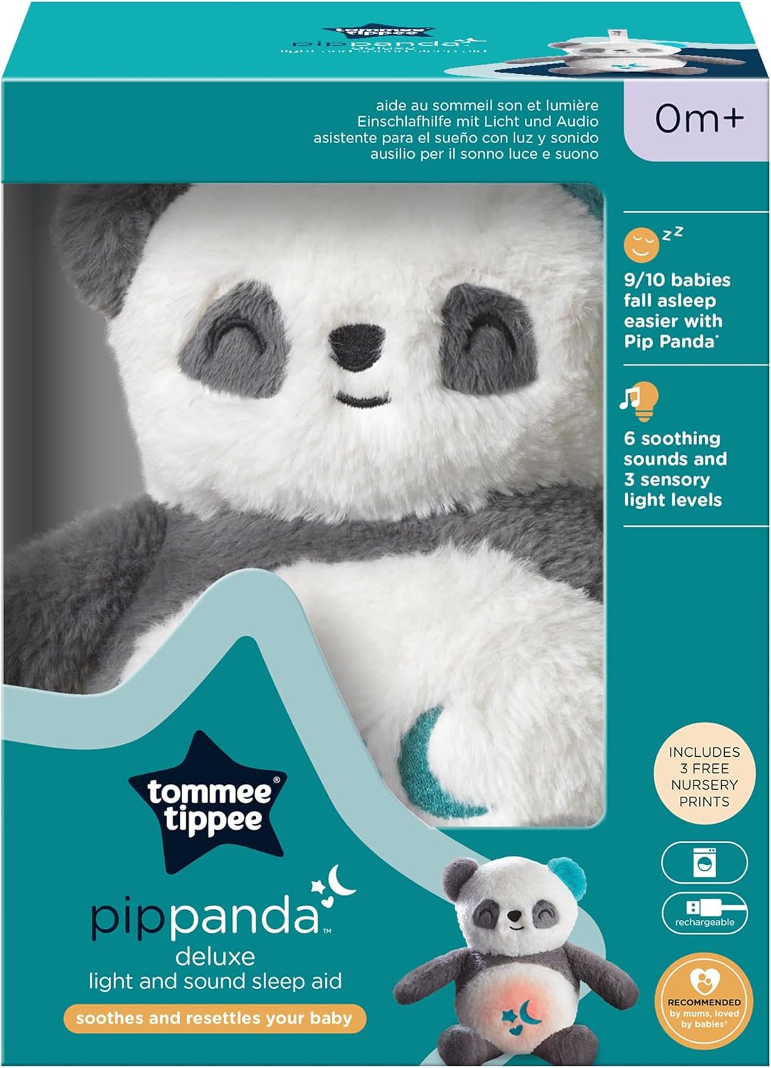 Tommee Tippee PipPanda Deluxe Sound and Light Sleep Aid Automatic CrySensor